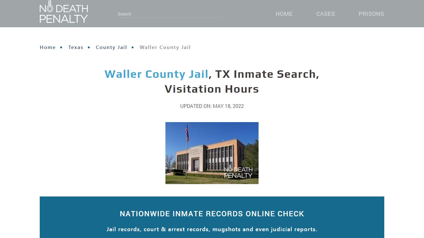 Waller County Jail, TX Inmate Search, Visitation Hours