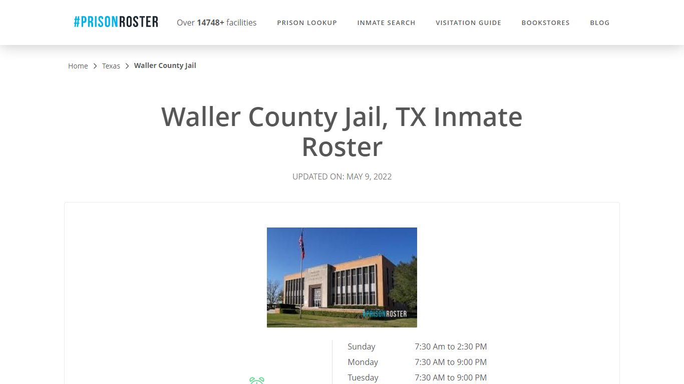 Waller County Jail, TX Inmate Roster - Inmate Locator